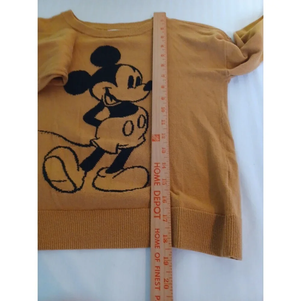 Disney x GAP Kids sweater XL gold cotton Mickey Mouse classic knit pullover